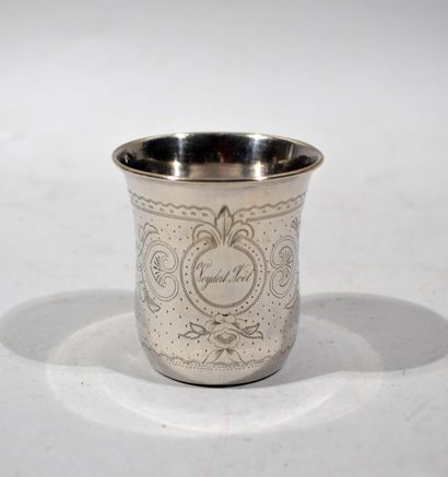 TIMBAL of tulip shape in solid silver, Minerva...