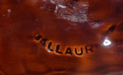 VALLAURIS - Fish bowl and oval bowl with...