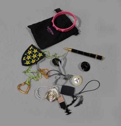 Lot including DIOR pins, DIOR scarf ring,...