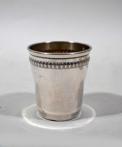 TIMBALE of tulip form in solid silver Minerve...