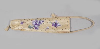 SILK EVENTAIL CASE with painted lila and...