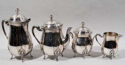 ERCUIS

Coffee and tea set in silver plated...