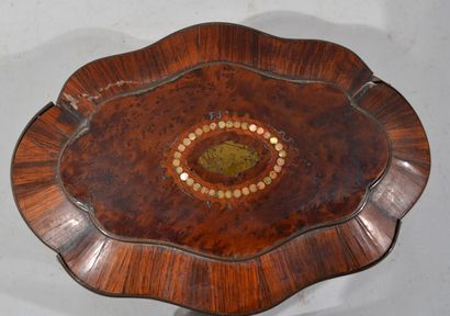 Small marquetry and burr veneer box - Napoleon...