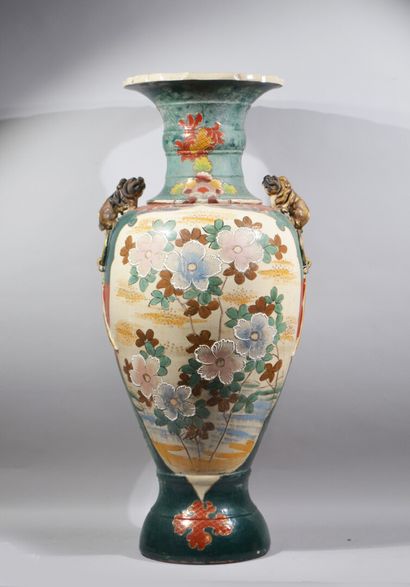 Important earthenware VASE with a two-sided...