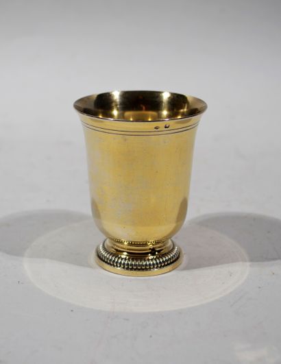 TIMBALE on a pedestal in solid silver, Minerva...