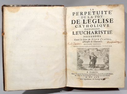 ARNAULD (Antoine), NICOLE (Pierre). La perpetuité...