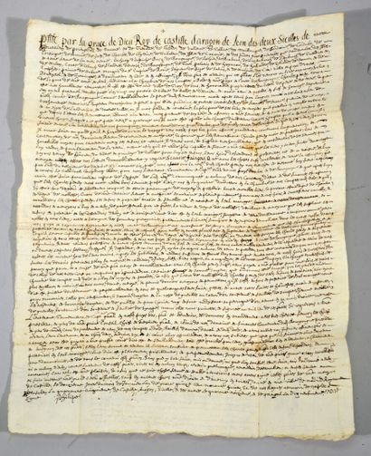 Handwritten and autograph letter of ennoblement...
