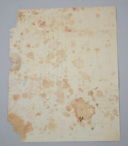Handwritten list of the naval army commanded...