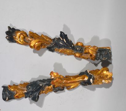 Meeting of two carved, stuccoed, gilded and...