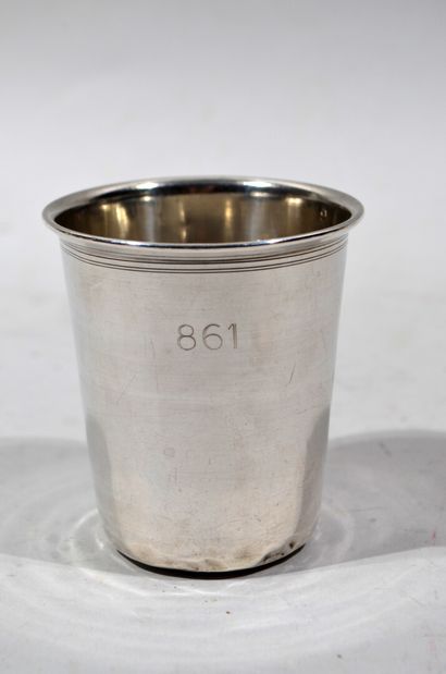 A straight TIMBAL in solid silver, Minerva...
