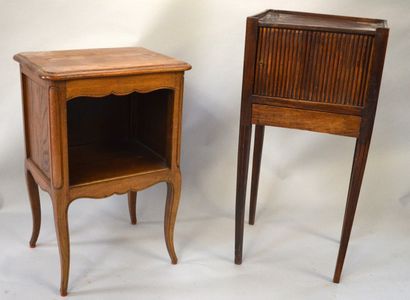 A bedside table with sliding curtain

Height...