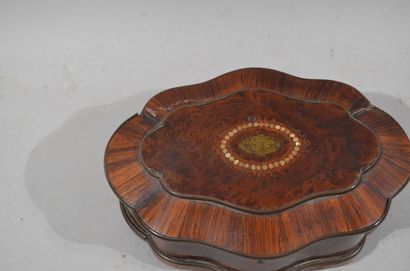 Small marquetry and burr veneer box - Napoleon...