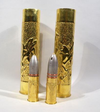 Lot of vases in shell casings.

Trench work.

Height...