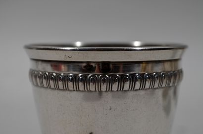 TIMBALE of tulip form in solid silver Minerve...