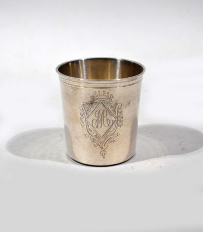 Solid silver straight TIMBALE with Coq mark...
