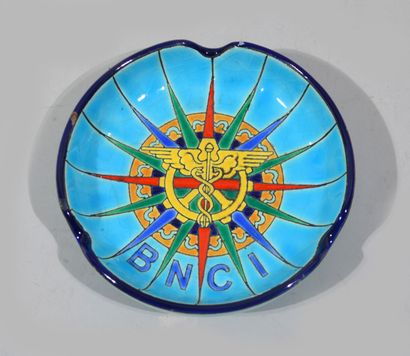 LONGWY

Polychrome enamel ashtray decorated...