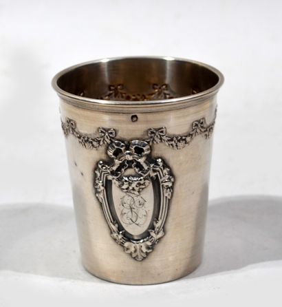 A straight TIMBAL in solid silver, hallmarked...