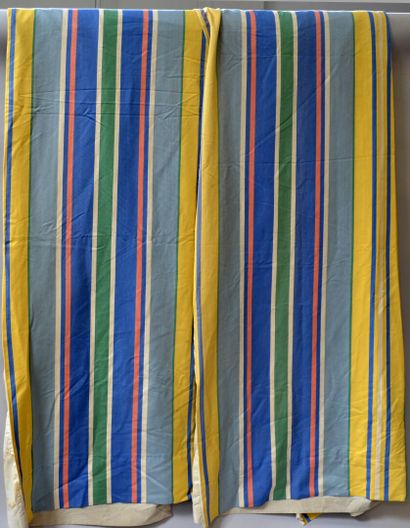 Pierre FREY 

A pair of curtains with colored...