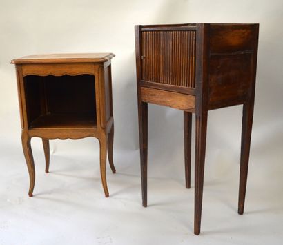 A bedside table with sliding curtain

Height...