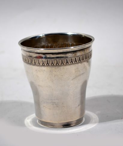 Large tulip-shaped TIMBALE in solid silver...