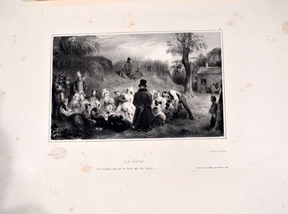 COLLECTION containing lithographic drawings...