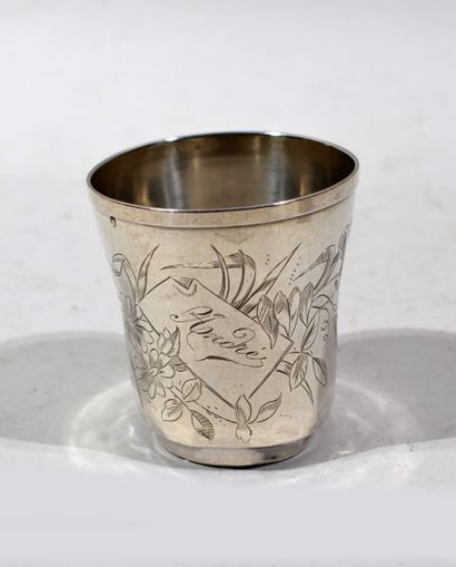 TIMBAL of tulip shape in solid silver, Minerva...