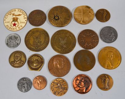 Important lot of medals mainly in bronze...