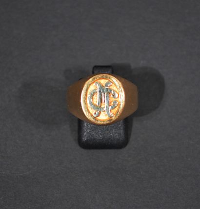 18K (750/1000) yellow gold HORSE, monogrammed...