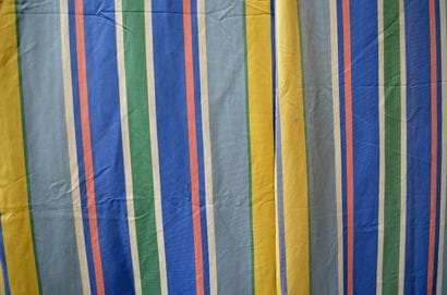 Pierre FREY 

A pair of curtains with colored...
