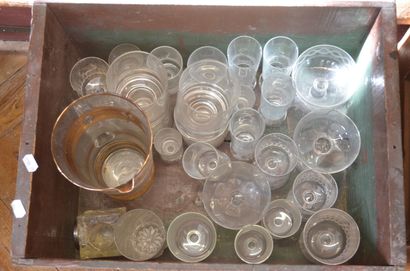 Mismatched dishes and glassware in two containers.



Judicial...