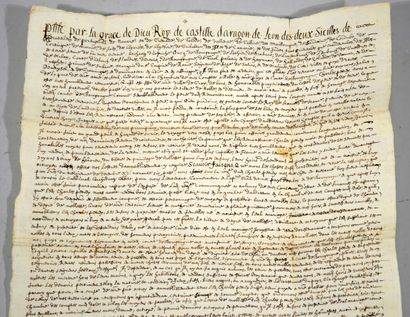 Handwritten and autograph letter of ennoblement...