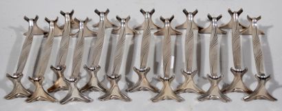 CHRISTOFLE

Set of twelve silver plated knife...