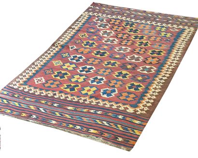 IRAN, Kilim

Hand-woven wool carpet with...