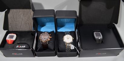 Lot de montres comprenant : 

- POLAR, Fitness...