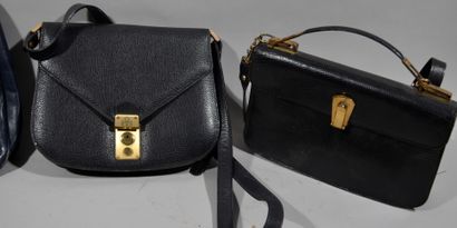 Lot de 8 sacs à main, pochettes en cuir dont...