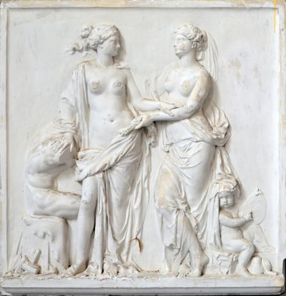 BAS RELIEF en plâtre représentant 