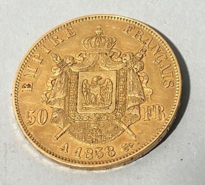 Pièce de 50 francs en or, Napoléon III tête...