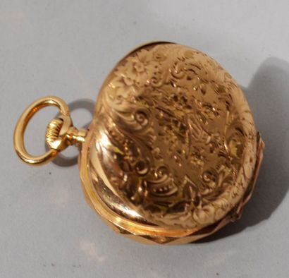 MONTRE SAVONETTE en or 18K (750/1000) deux...