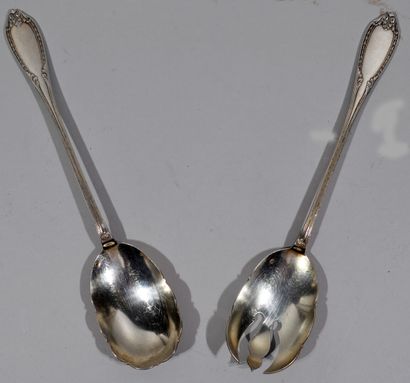 Couvert à salade en argent 750/1000e modèle...