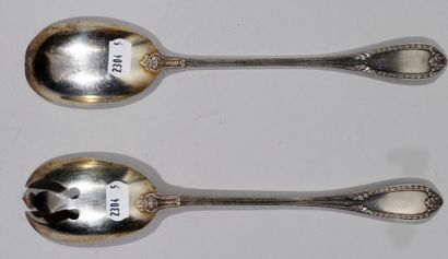 Couvert à salade en argent 750/1000e modèle...