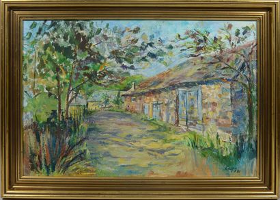 Lot comprenant une aquarelle signée WILLERMUS...