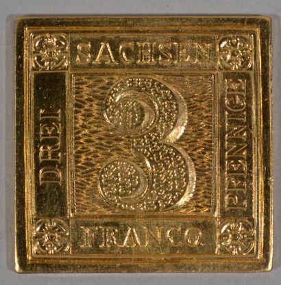 Une médaille de 3 Drei Sachsen Francq Pfennige...