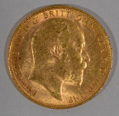 Un souverain en or Edouard VII 1905 - Poids...
