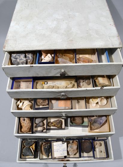 Réunion de trois Cabinets minéralogiques...
