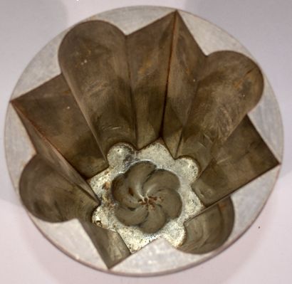 Moule à glace en étain à décor géométrique

Hauteur...