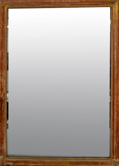 MIROIR DE CHEMINEE rectangulaire en bois...