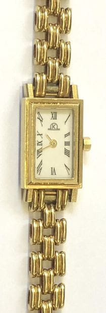 MONTRE de dame à maille gourmettes en or...