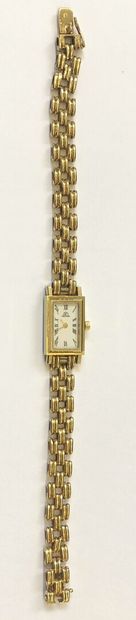 MONTRE de dame à maille gourmettes en or...