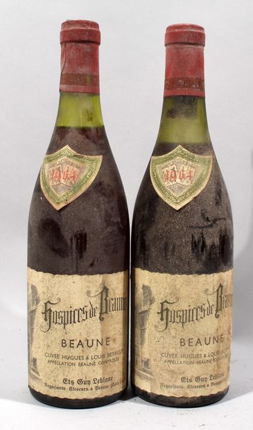 2 bouteilles de BEAUNE HOSPICES DE BEAUNE...