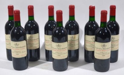 9 bouteilles de Clos de l'Aiguillette - Margaux...